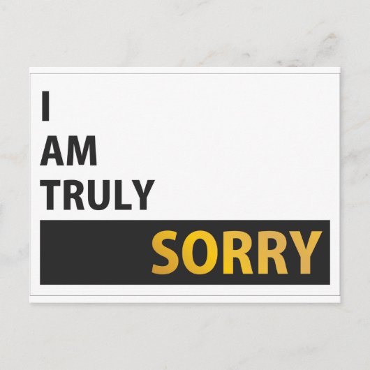 Carte Postale Je suis vraiment désolé (Devant)