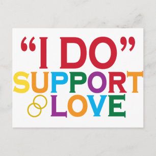 Carte Postale Je supporte l'amour (Prop 8)