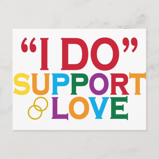 Carte Postale Je supporte l'amour (Prop 8) (Devant)