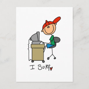 Carte Postale Je surfe sur le web Tshirts et cadeaux