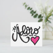 Carte Postale Je t'adore de tout mon cœur. (Debout devant)