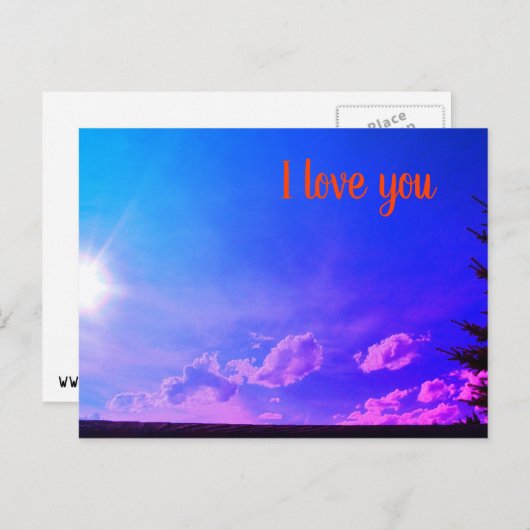 Carte postale Je T'Aime (Devant / Derrière)