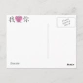 Carte postale Je T'Aime (Dos)