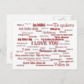 Carte Postale Je t'aime (Devant / Derrière)