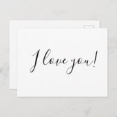 Carte Postale Je t'aime (Devant / Derrière)