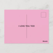 CARTE POSTALE JE T'AIME (Dos)