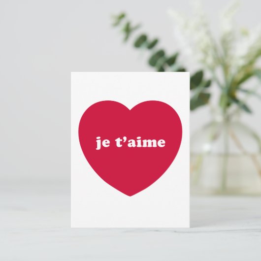CARTE POSTALE JE T'AIME (Debout devant)
