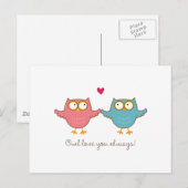 Carte Postale Je t'aime (Devant / Derrière)