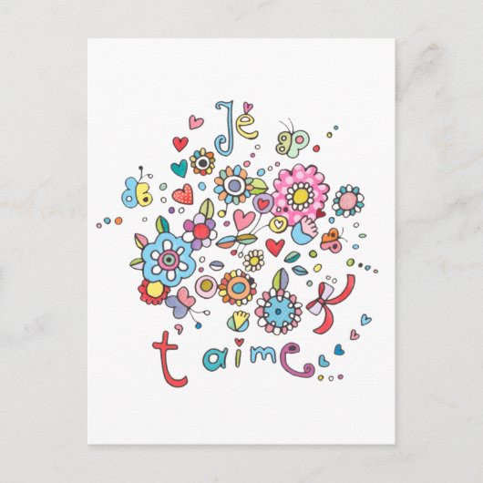 Carte Postale Je T'Aime (Devant)