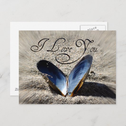 Carte Postale Je t'aime (Devant / Derrière)