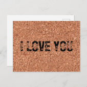 CARTE POSTALE "JE T'AIME" (Devant / Derrière)