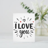 Carte Postale Je t'aime (Debout devant)