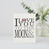 CARTE POSTALE JE T'AIME À LA LUNE ET AU RETOUR (Debout devant)