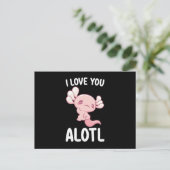 Carte Postale Je t'aime Alotl Axolotl Saint Valentin (Debout devant)
