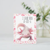 Carte Postale Je T'Aime Axolotl (Debout devant)