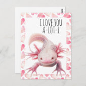 Carte Postale Je T'Aime Axolotl (Devant / Derrière)