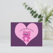 Carte Postale Je T'Aime Beaucoup De Méfiance ! Ours rose (Debout devant)