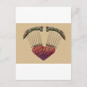 Carte Postale Je t'aime bottes et tout