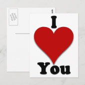 Carte Postale Je t'aime Cadeaux et Vêtements (Devant / Derrière)