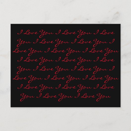 Carte Postale "Je t'aime" ...Carte Postale répétée (Devant)