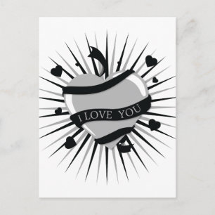 Carte Postale Je t'aime coeur