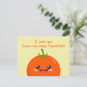 Carte Postale Je T'Aime De Ma Tête Tomates Funny Pun Postcar (Debout devant)