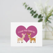 Carte Postale Je T'Aime Deer-ly ! (Debout devant)
