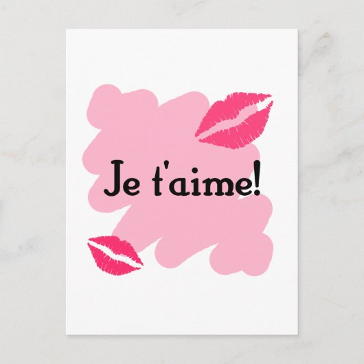 Carte Postale Je t'aime ! - Français Je vous aime (Devant)