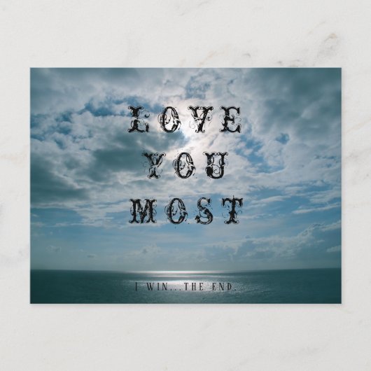 Carte Postale Je t'aime le plus (Devant)