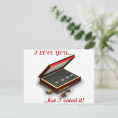 Carte Postale Je t'aime, mais je l'ai mangé ! (Debout devant)