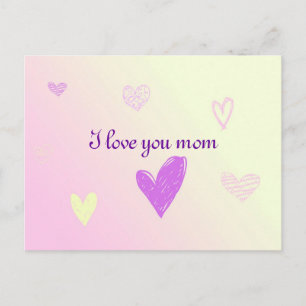 Carte Postale Je t'aime maman