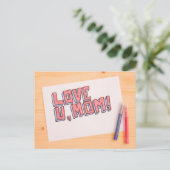 Carte Postale Je t'aime, maman (Debout devant)