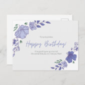 Carte Postale Je t'aime, maman ! Anniversaire (Devant / Derrière)