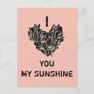 Carte Postale "Je t'aime mon soleil" Drôle Mignon Cool Unique
