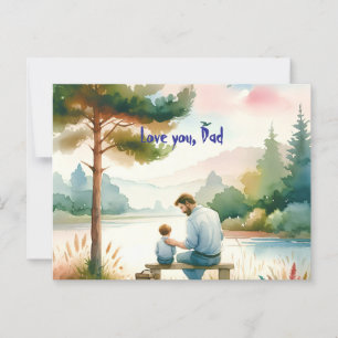 Carte Postale Je t'aime, papa