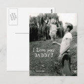 Carte Postale Je t'aime Papa (Devant / Derrière)