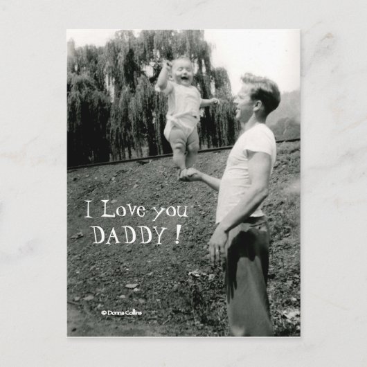 Carte Postale Je t'aime Papa (Devant)
