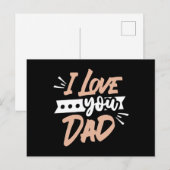 Carte Postale Je t'aime Papa (Devant / Derrière)