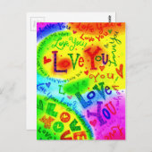 Carte Postale JE T'AIME Peindre (Devant / Derrière)