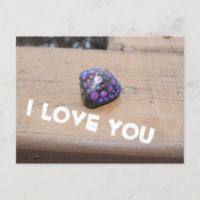 Je T'Aime Peint Dotted Rock