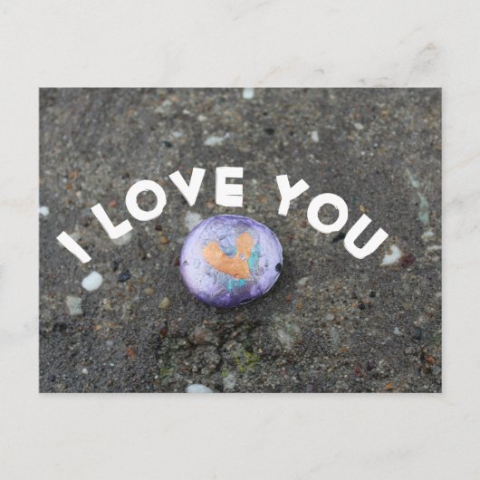 Carte Postale Je t'aime Peint Rock (Devant)