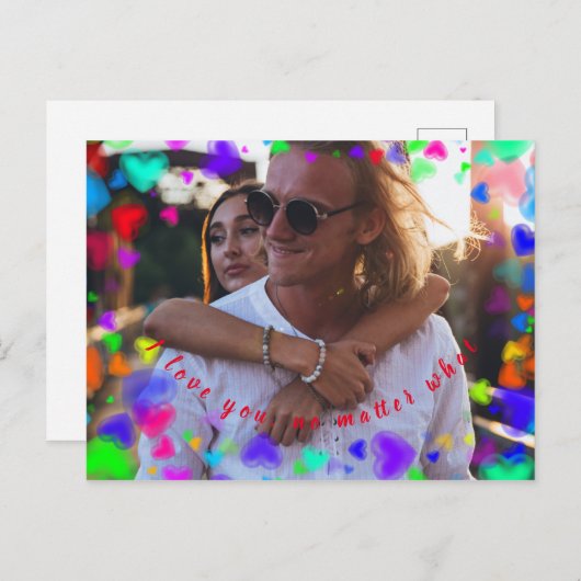 Carte Postale Je t'aime, peu importe (Devant / Derrière)