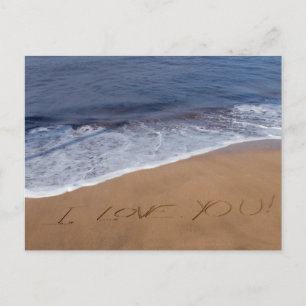 Carte Postale Je t'aime... plage amour