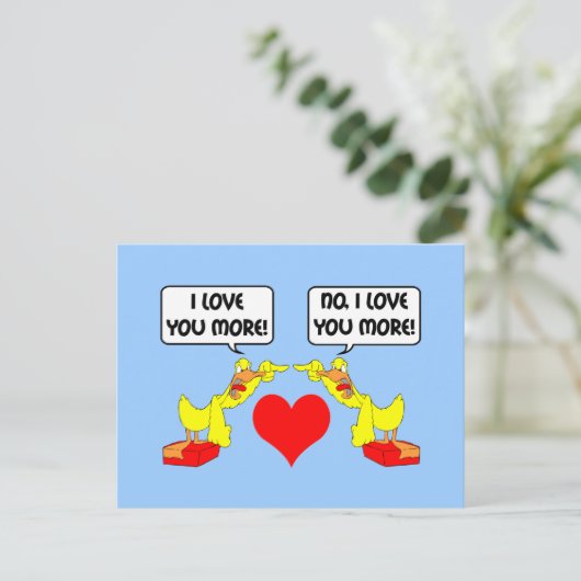 Carte Postale Je t'aime plus (Debout devant)