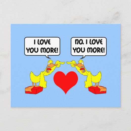 Carte Postale Je t'aime plus (Devant)