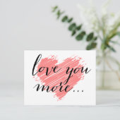 Carte Postale Je t'aime plus... | coeur rose (Debout devant)