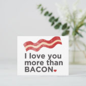 Carte Postale Je T'Aime Plus Que Bacon (Debout devant)