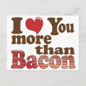 Carte Postale Je T'Aime Plus Que Bacon (Devant)