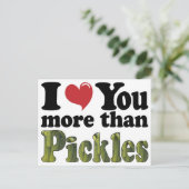 Carte Postale Je T'Aime Plus Que Des Pochettes (Debout devant)