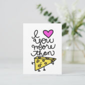 Carte Postale Je t'aime plus que le fromage. (Debout devant)